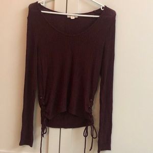 Sun & Shadow Maroon Longsleeve shirt